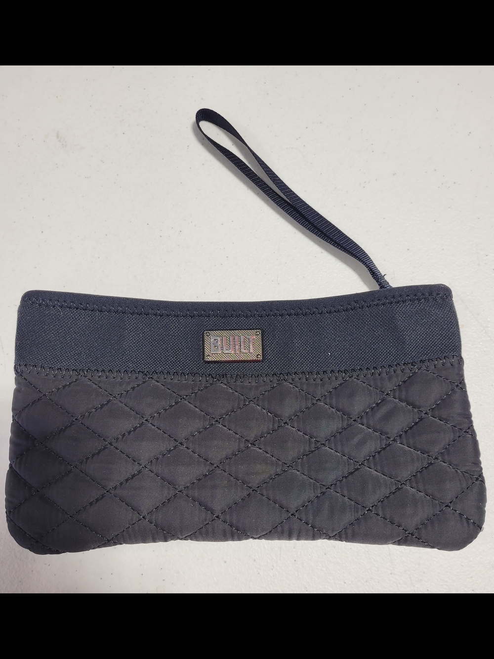 BUILT Quilted Wristlet Clutch in Navy